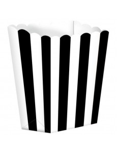 Caixas Pipocas Riscas Preto